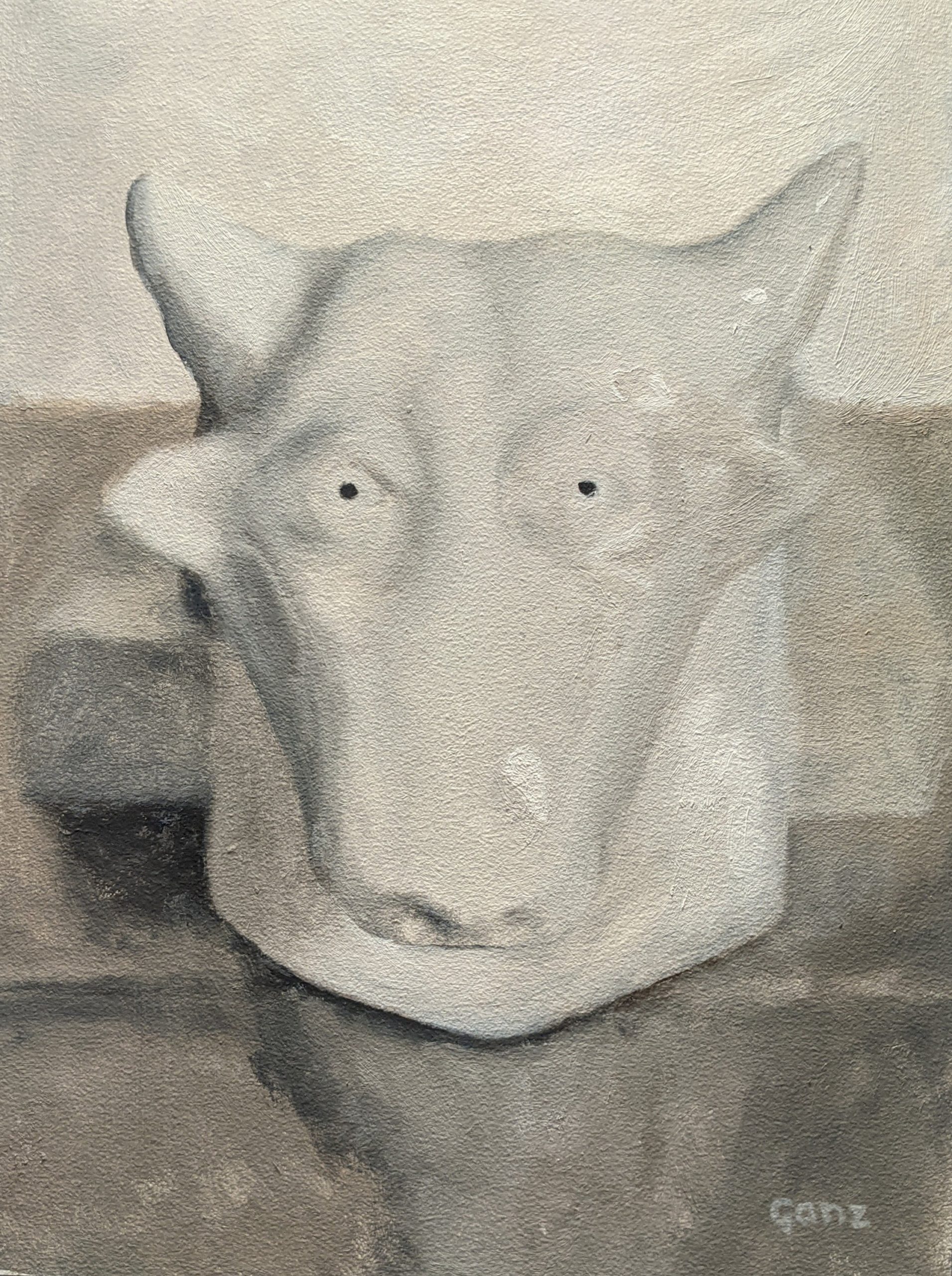 Modern Taxidermy I, oil on panel