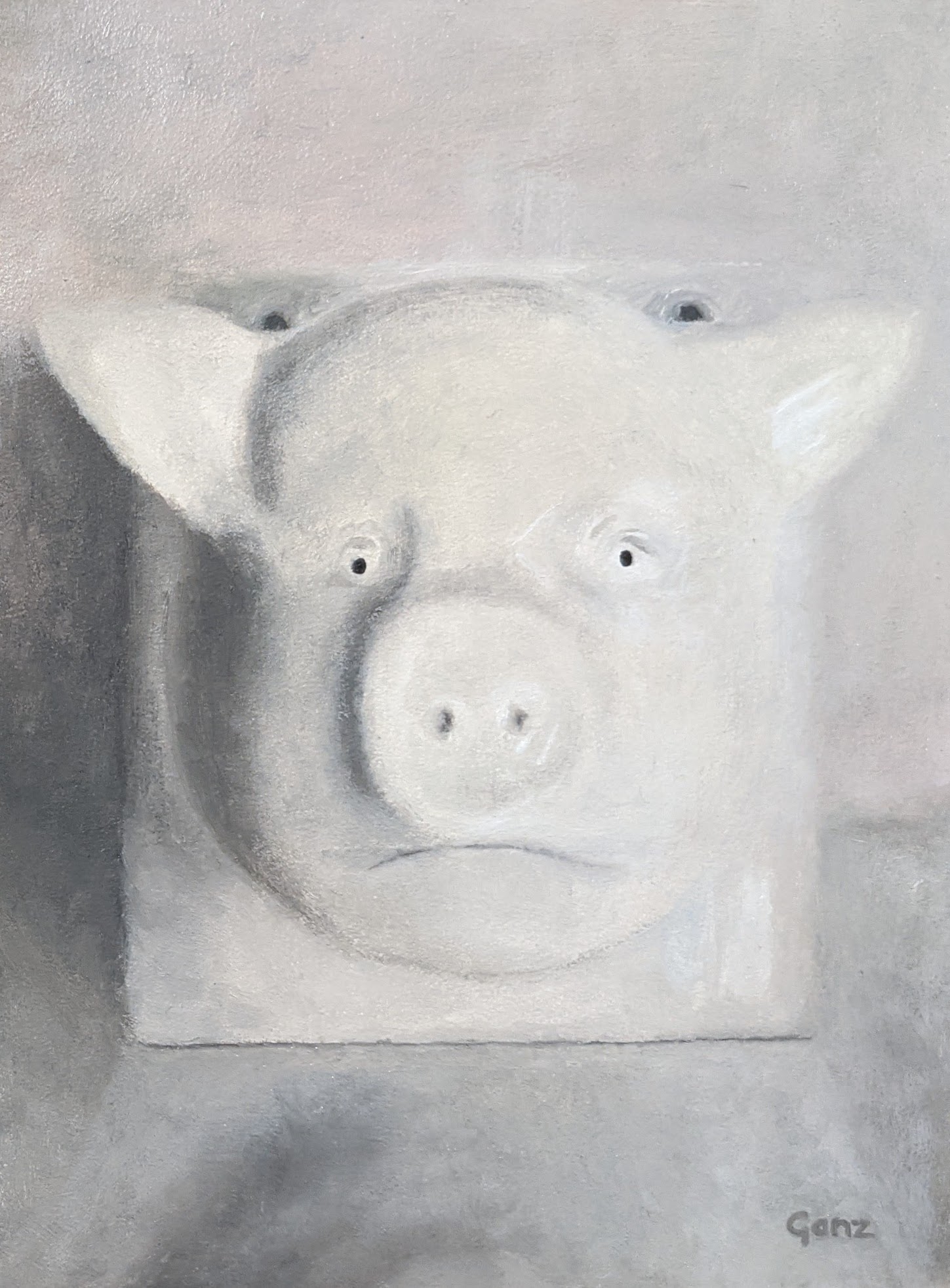 Modern Taxidermy II, oil on panel