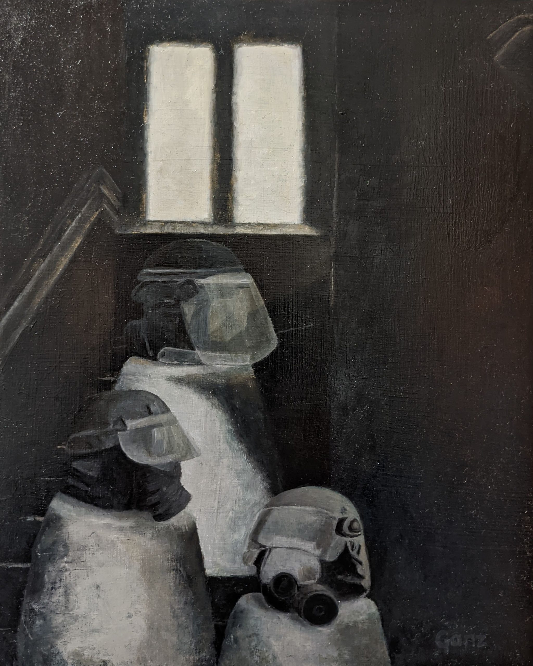 Insurrection, oil on panel