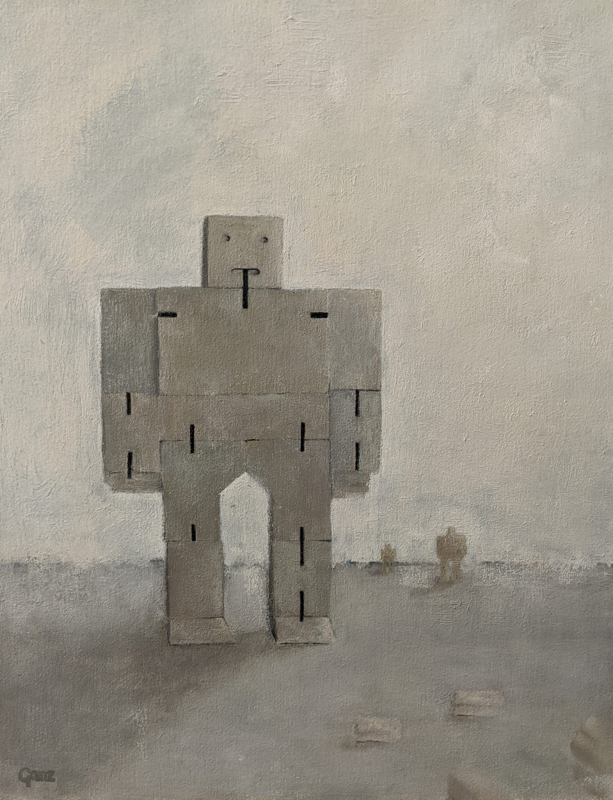 Six Feet, oil on panel